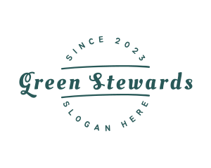 Green Handwritten Business logo design