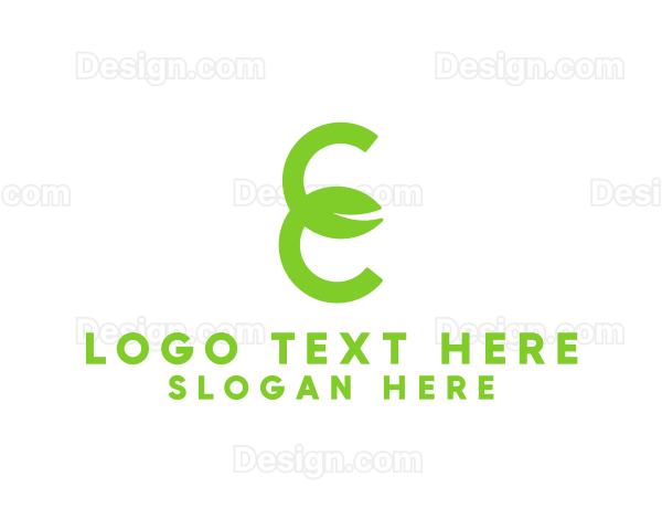 Business Leaf Letter E Logo