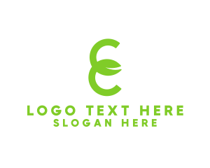 Business Leaf Letter E logo