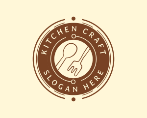 Kitchen Cuisine Utensils logo design