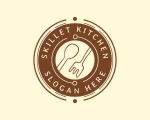 Kitchen Cuisine Utensils logo design