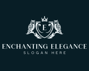 Elegant Owl Crest logo design