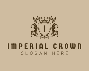 Imperial Crown Axe Shield logo design