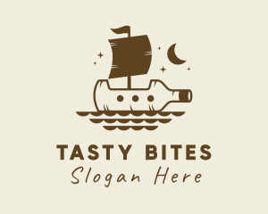 Bottle Galleon Ship logo