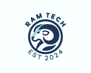 Wild Ram Animal logo design