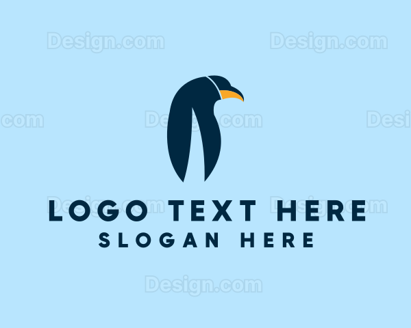 Emperor Penguin Bird Logo