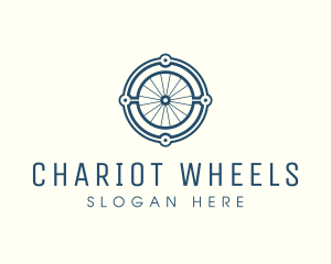 Minimalist Bicycle Wheel logo design