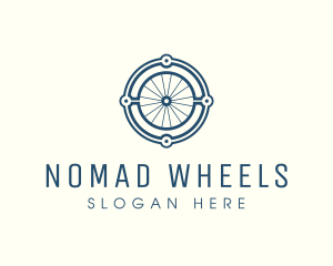 Minimalist Bicycle Wheel logo design