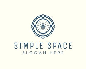 Minimalist Bicycle Wheel logo design