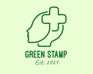 Green Hospital Cross  logo design