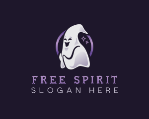 Spooky Halloween Ghost logo design