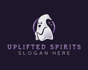 Spooky Halloween Ghost logo design