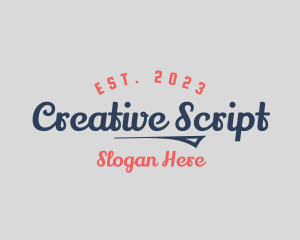 Retro Fashion Script logo design