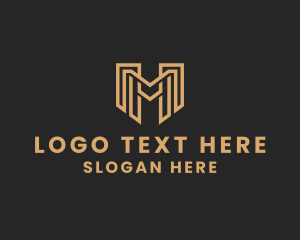 Golden Financial Letter M  logo