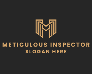 Golden Financial Letter M  logo design