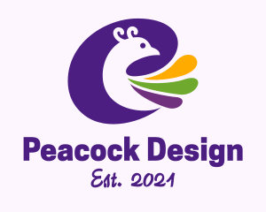 Peacock Bird Feathers logo