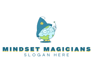 Magician Earth Globe logo design