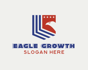 America Patriotic Eagle logo design