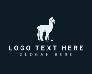 Alpaca Llama Animal logo