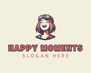 Happy Woman Pilot logo design