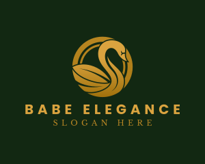 Luxury Elegant Swan logo design