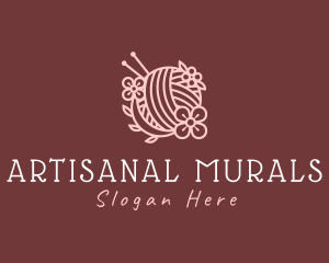 Yarn Floral Knit logo design