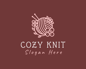 Yarn Floral Knit logo design