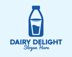 Glass Milk Bottle  logo