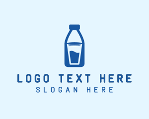 Glass Milk Bottle  logo