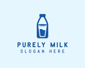 Glass Milk Bottle  logo