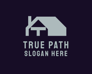 Geometric Home Letter T  logo design