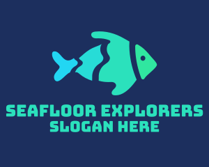 Gradient Pet Fish  logo