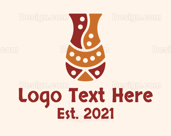 Pottery Vase Art Logo
