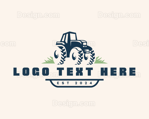 Tractor Field Agriculture Logo