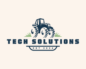Tractor Field Agriculture Logo