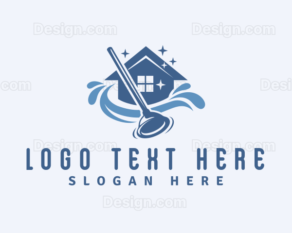 House Cleaning Plunger Logo