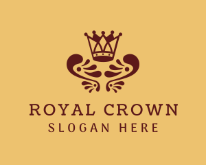 Maroon Crown Heraldry logo design