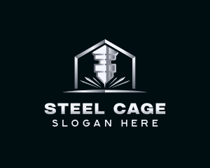 Steel Laser Cutting logo design