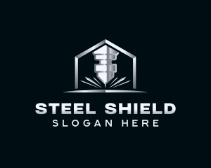 Steel Laser Cutting logo design