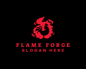 Chicken Flame Restaurant logo design