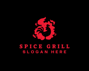 Chicken Flame Restaurant logo design