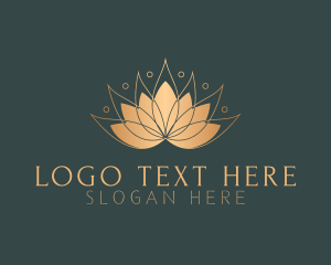 Golden Lotus Flower logo