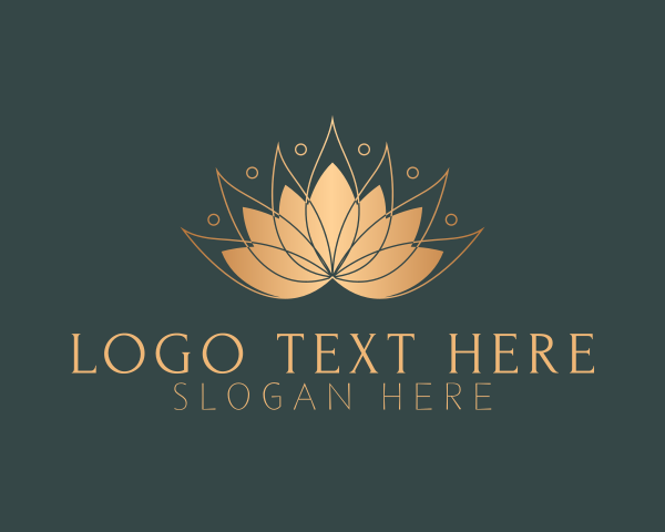 Golden Lotus Flower logo