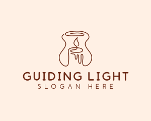 Candle Massage Relaxation logo design