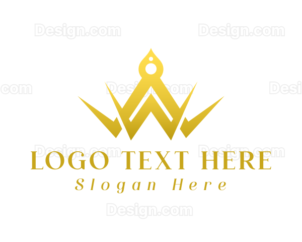 Elegant Golden Crown Logo