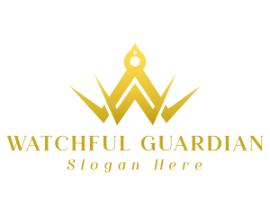 Elegant Golden Crown logo design