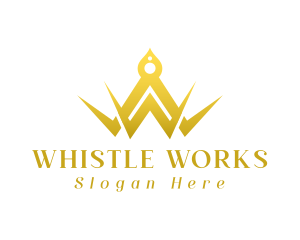 Elegant Golden Crown logo design