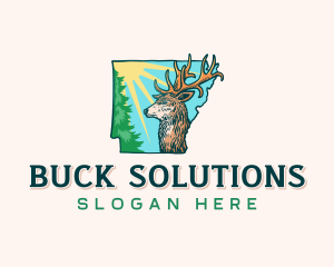 Arkansas Deer Buck logo design