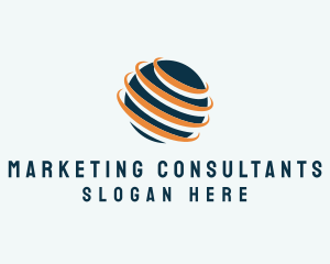 Marketing Sphere Globe logo design