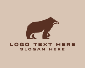 Brown Bear Animal logo